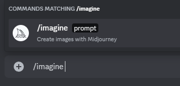 Running /imagine with the Midjourney Bot in Discord